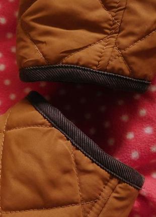 Куртка стеганая коричневая длинная теплая зимняя пальто пальтишко плащ парка4 фото