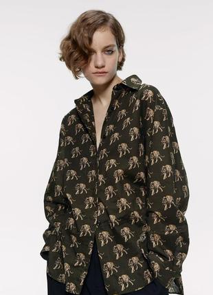 Нова хлопкова рубашка zara , розмір s🔥