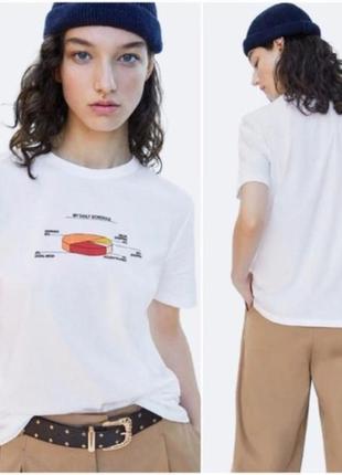 Біла футболка zara