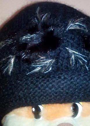 Шапка двойная декор мех