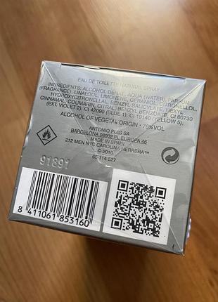 Carolina herrera 212 men nyc 100 ml.