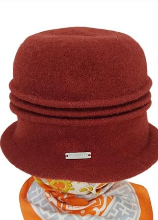 Ультрамодная шляпка seeberger германия шерсть