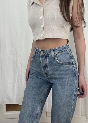 Джинси stradivarius світлі блакитні голубі