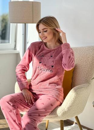 Пижама махровая женская