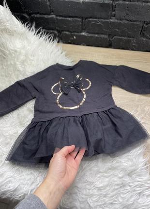 Кофта туніка на флісі зі спідницею мінні маус