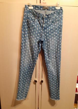 Fransa джинсы стрейч в горошек