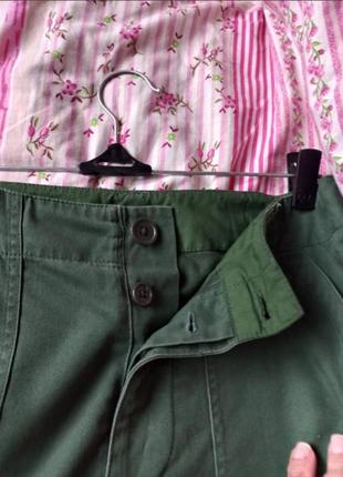 Розпродаж стильні котонові штани зеленого кольору asos4 фото