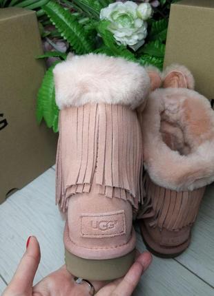 Ugg darlala classic powdery (1100550) угги с ушками пудровые оригинал натуральная кожа3 фото