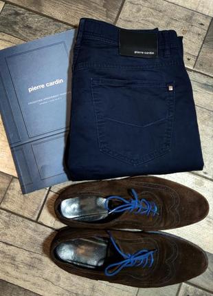 Чоловічі брюки - флети pierre cardin серії voyage у синьому кольорі3 фото