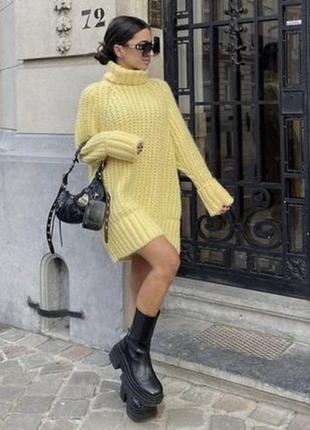Сукня светр об’ємної візки zara1 фото