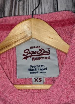 Рожевий котоновий светр superdry #9206 фото
