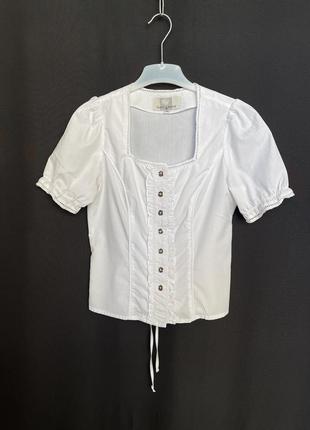 Spieth & wensky винтаж блузка баварская блуза на пуговицах шнуровка3 фото