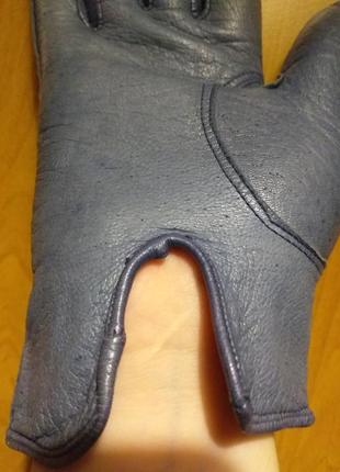 Винтажные перчатки из натуральной кожи тонкие4 фото