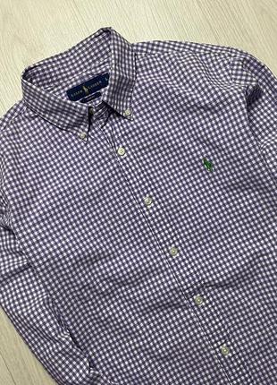 Мужская премиальная рубашка polo ralph lauren, размер м-l2 фото