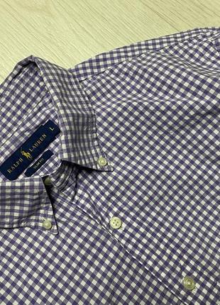 Мужская премиальная рубашка polo ralph lauren, размер м-l3 фото
