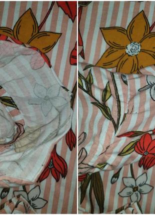 Річна бавовняна футболка, майка, смужка, квітковий принт смужка метелики4 фото