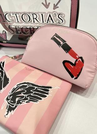 Набір косметичок 3шт victorias secret вікторія сікрет косметичка 3 в 14 фото