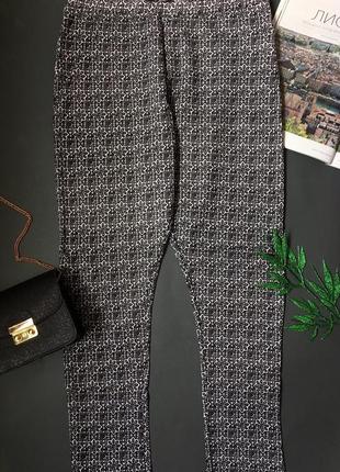 Плотные брюки-лосины с принтом1 фото