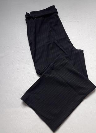 Фирменные стильные широкие стрейчевые брюки slouch принт полосы батал next tailoring8 фото
