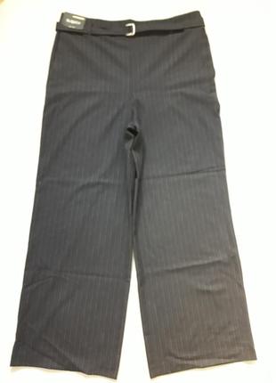 Фирменные стильные широкие стрейчевые брюки slouch принт полосы батал next tailoring1 фото