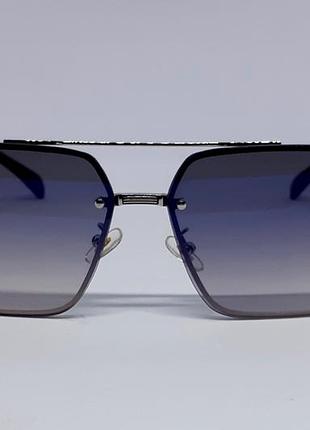 Maybach стильные мужские солнцезащитные очки серо фиолетовый градиент зеркальные