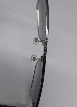 Maybach стильные мужские солнцезащитные очки серо фиолетовый градиент зеркальные