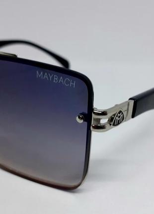Maybach стильные мужские солнцезащитные очки серо фиолетовый градиент зеркальные