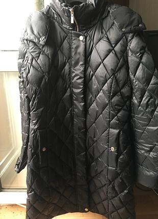 Пуховое теплое фирменное пальто  geox снижена цена!новое!
