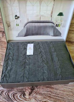 Турецкий плед вязаный тм diamond 220x240 см