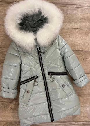 Тепла зимова куртка для дівчаток