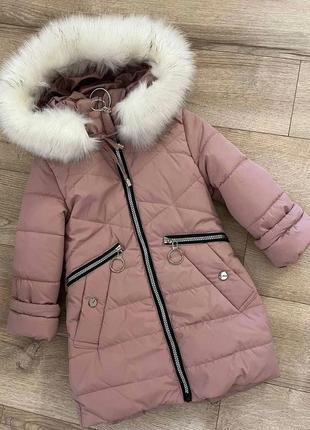 Тепла зимова куртка для дівчаток3 фото