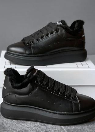 Кросівки зимові alexander mcqueen❄, кеди на хутрі