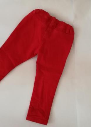 Шикарные микровельветовые ярко красные штанишки primigi  на 2-2,5 годика2 фото