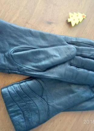 Шкіряні натуральні рукавички на утеплювачі4 фото