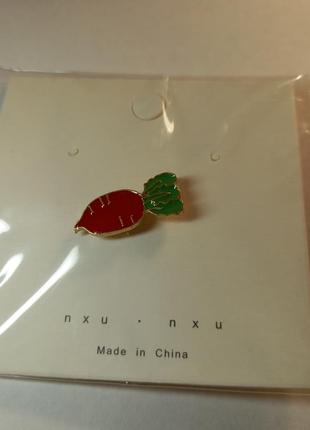 Модний значок морква морковь на одяг пін модный пин на одежду рюкзак pin