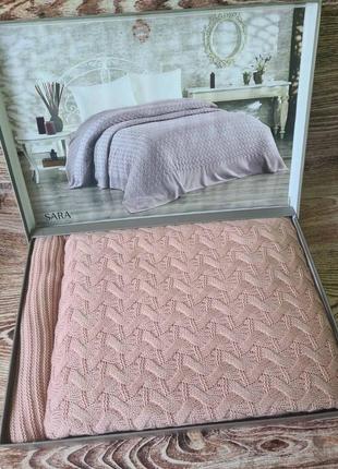 Турецкий плед-покрывало вязаный тм diamond 220x240 см