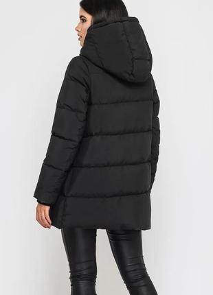 Стильна жіноча зимова куртка пуховик бархат6 фото