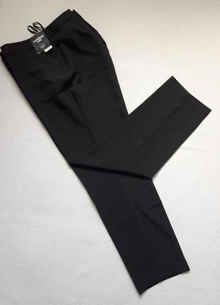 Стильные классические чёрные стрейчевые базовые брюки со стрелками батал tapered leg bonmarche7 фото