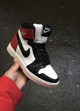 Кросівки nike jordan winter white black red 6