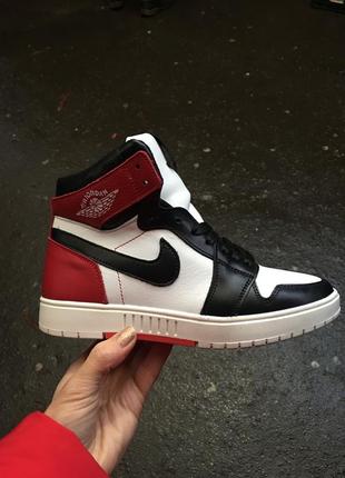 Кросівки nike jordan winter white black red 4