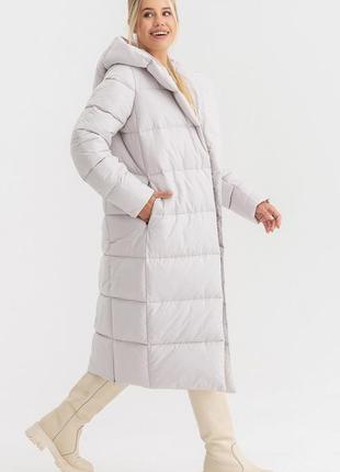 Жіноче зимове стьобане пальто, пуховик3 фото
