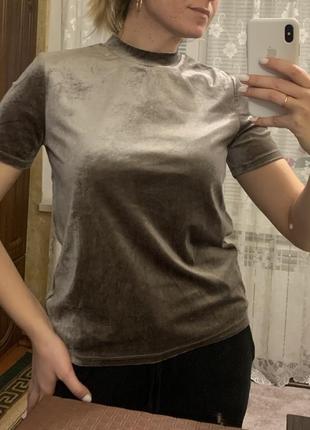 Вельветова футболка zara