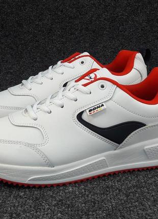 Кроссовки мужские bona бело-черные 822а (бона)(р.41,42,45,46)