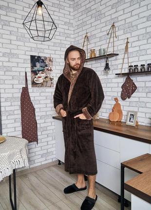 Халат чоловічий махровий велсофт