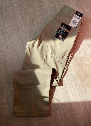 Брюки штани dickies double knee loose fit оверсайз бежеві