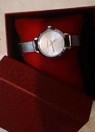 Стильные часы из стали ultra silver, женские часы, маленький циферблат,годинник3 фото
