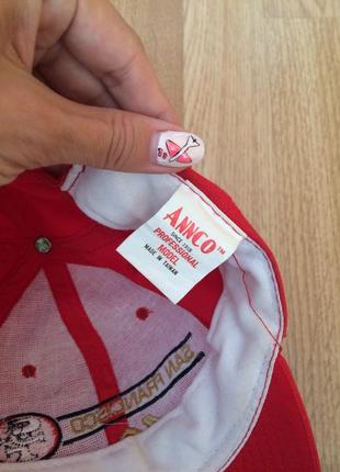Фірмова чоловіча кепка sportstaff з натуральної тканини,червона бейсболка4 фото