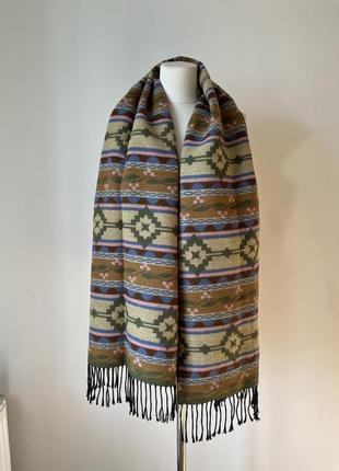Затишний двохсторонній шарф шотландський стиль італія2 фото