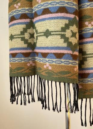 Затишний двохсторонній шарф шотландський стиль італія5 фото