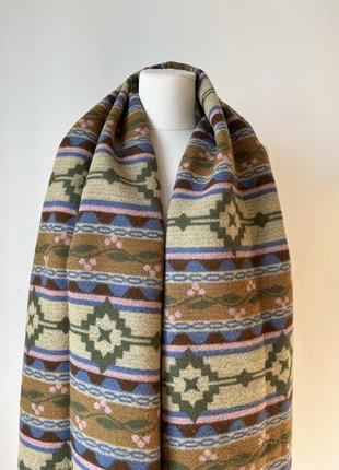 Затишний двохсторонній шарф шотландський стиль італія3 фото